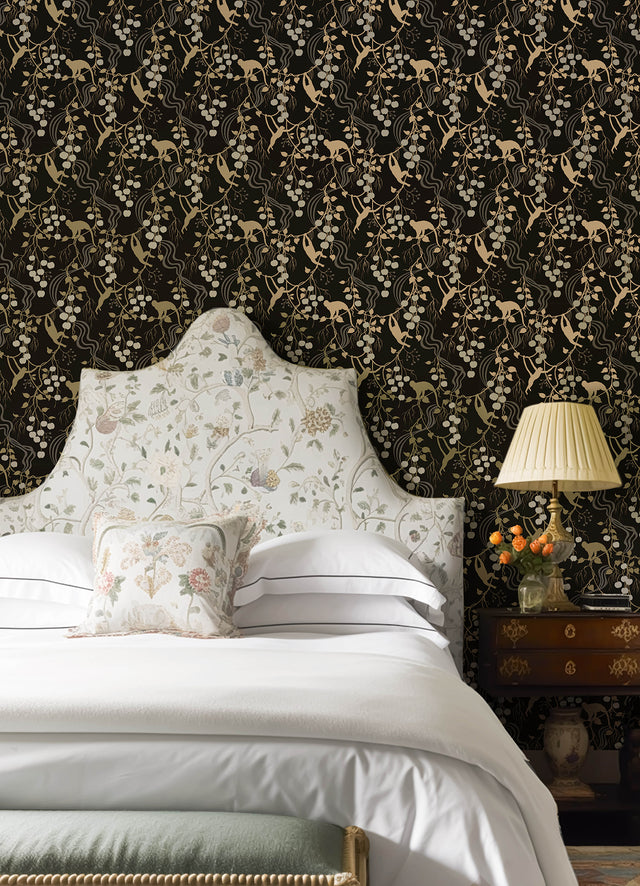 Linden Black by A-Street Prints Jungle Canopy Wallpaper – A-Street Prints 4147-80009