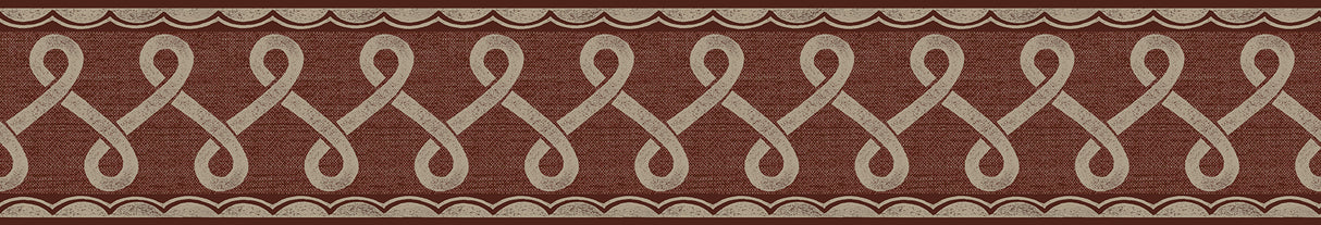 Scalloped Ribbon Red Trim Wall Border by Chesapeake - 4148-14506