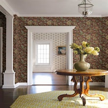 Begonia Red by Chesapeake Floral Trail Wallpaper – Brewster Home Fashions 4148-27425