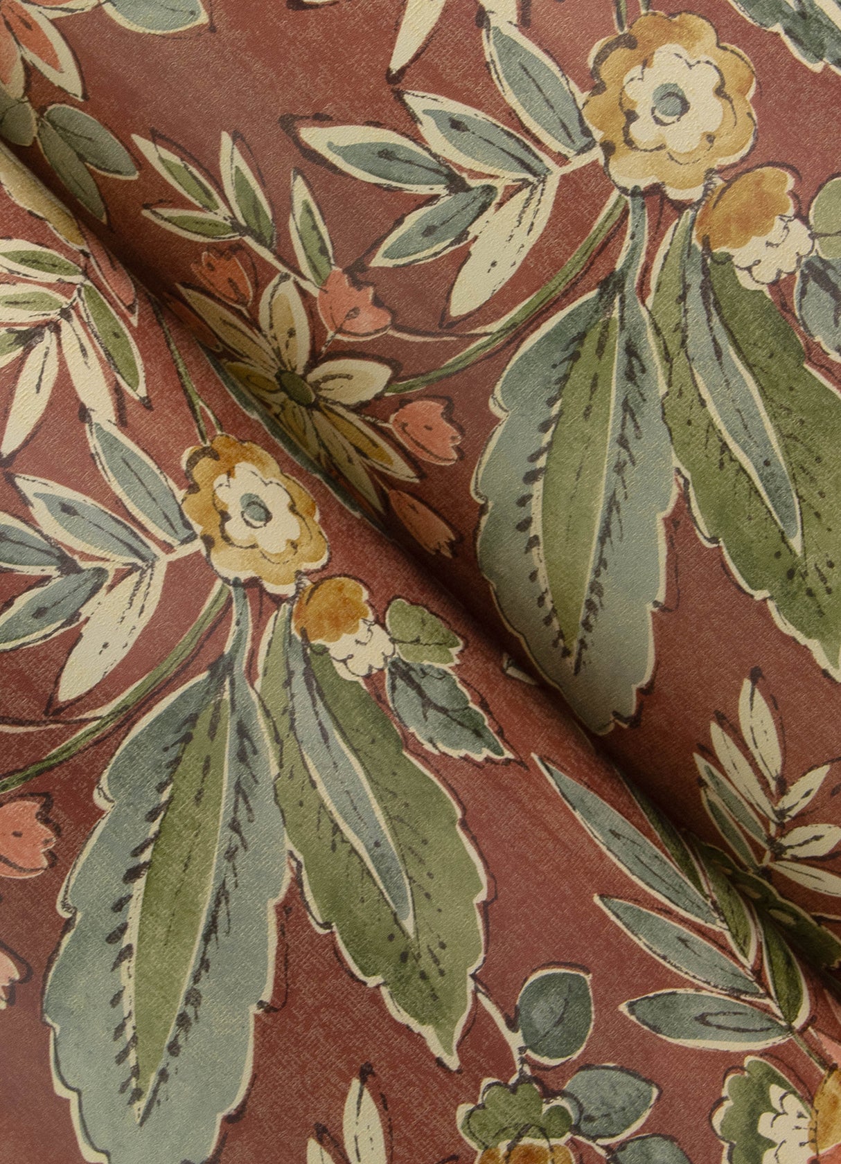 Begonia Red by Chesapeake Floral Trail Wallpaper – Brewster Home Fashions 4148-27425