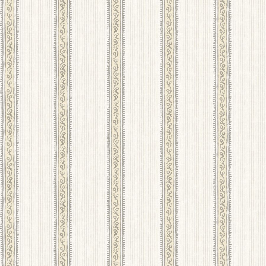 Mandevilla Honey Vine Stripe Wallpaper by Chesapeake in warm honey and taupe stripes