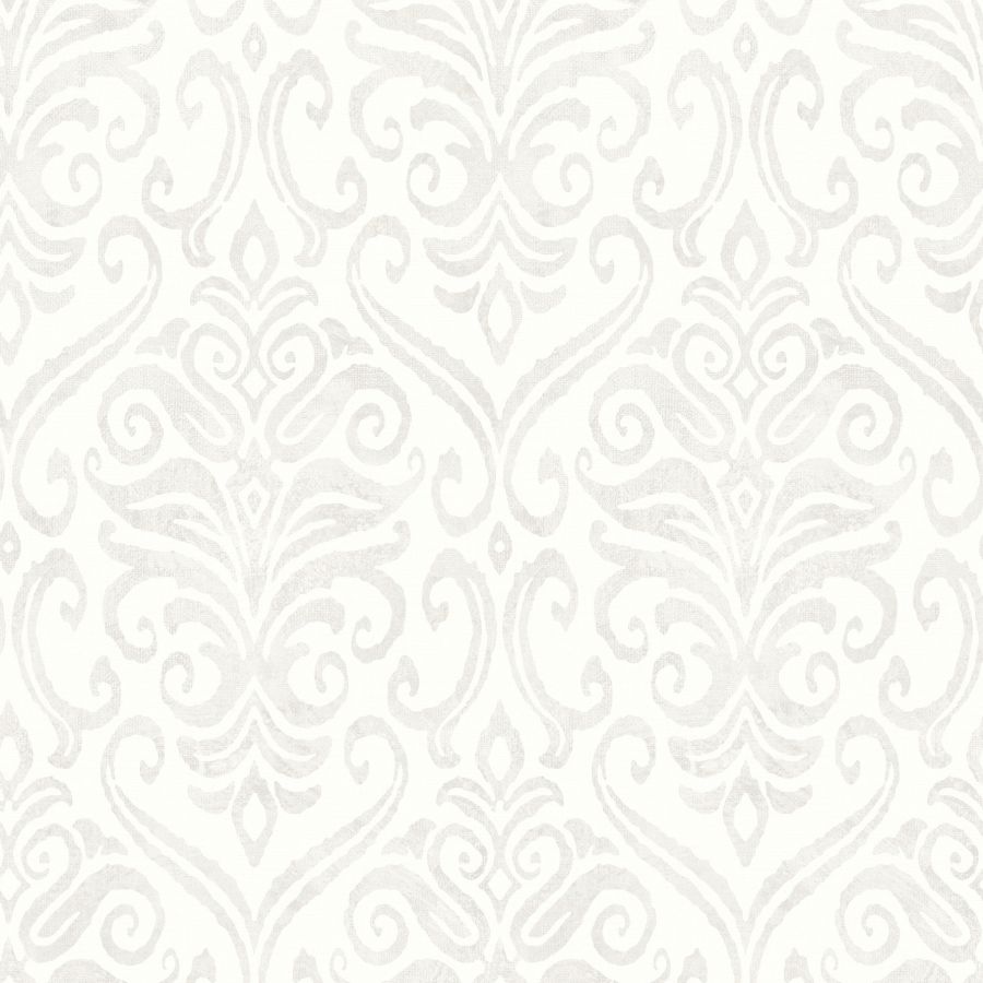 Adavu Dove Damask Wallpaper by Chesapeake