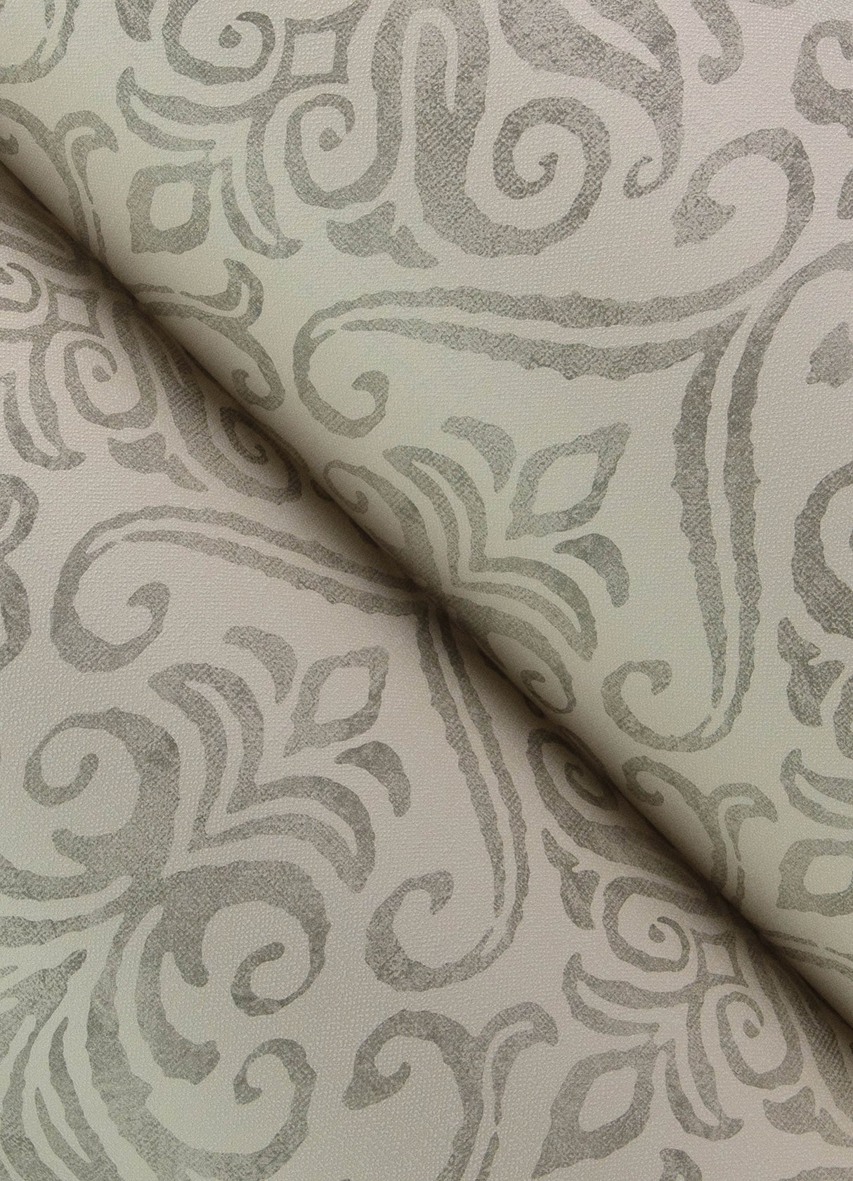 Adavu Grey by Chesapeake Unpasted Non Woven Damask Wallpaper, Paste the Wall, Washable Strippable – Brewster Home Fashions 4148-27439-Sample