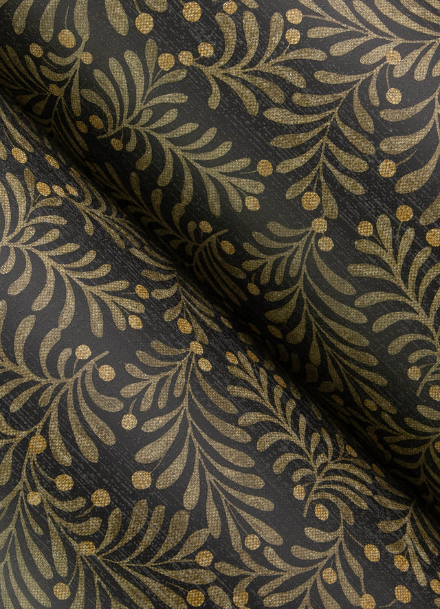 Chrysantha Black by Chesapeake Berry Branches Wallpaper – Brewster 4148-27442