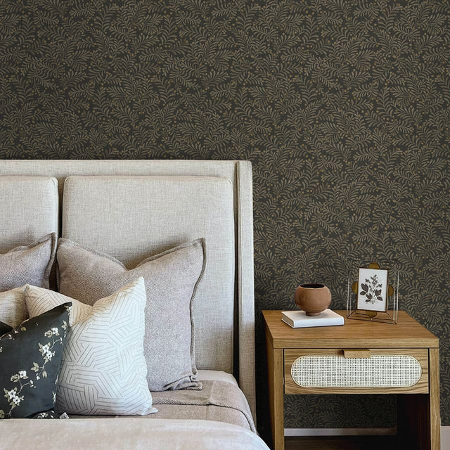 Chrysantha Black by Chesapeake Berry Branches Wallpaper – Brewster 4148-27442