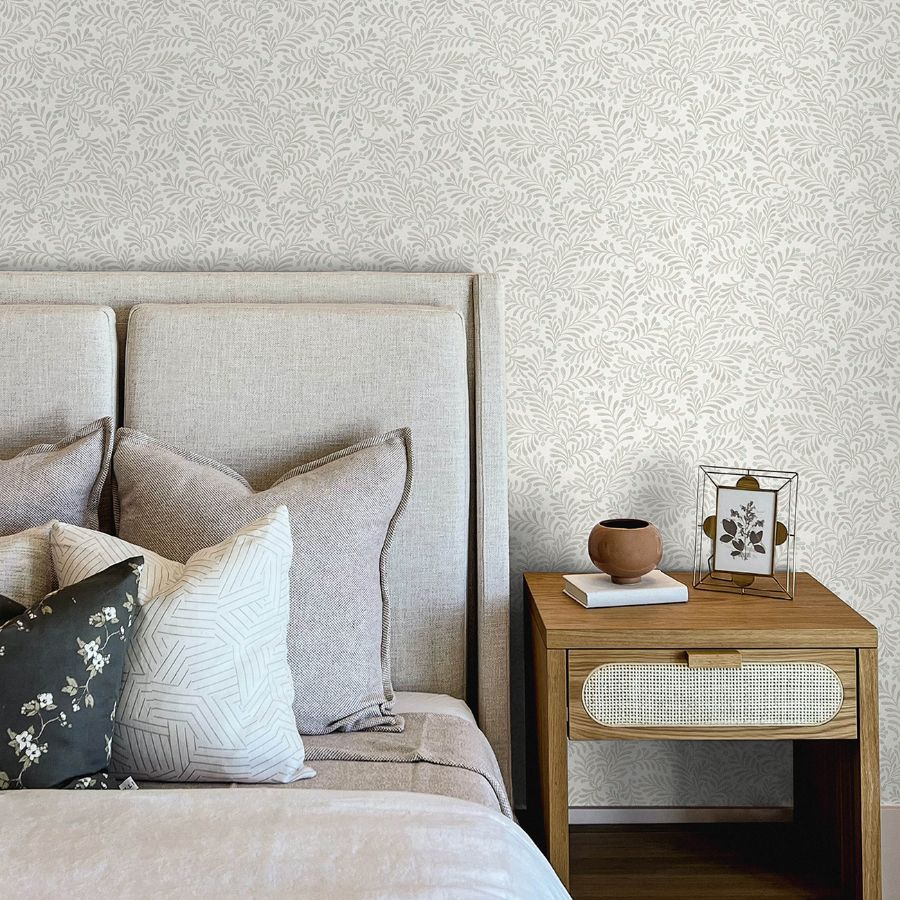 Chrysantha Light Grey by Chesapeake Berry Branches Wallpaper- Brewster Home Fashions 4148-27445