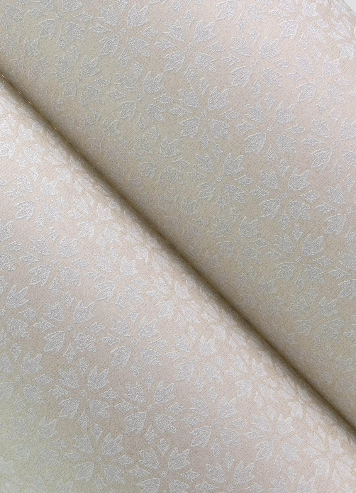 Phlox Beige by Chesapeake Floral Stamp Wallpaper- Brewster Home Fashions 4148-27453