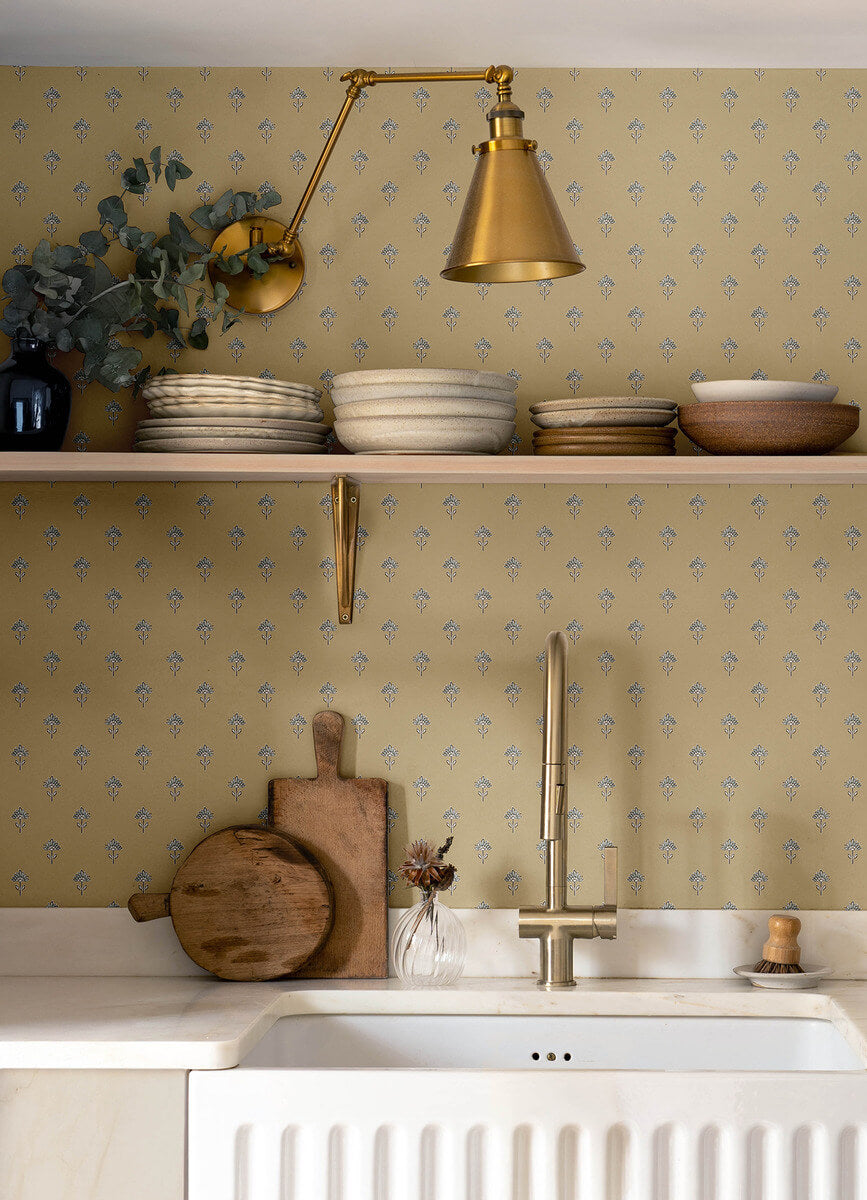 Surdiva Honey by Chesapeake Floral Fan Wallpaper – Brewster Home Fashions 4148-27458
