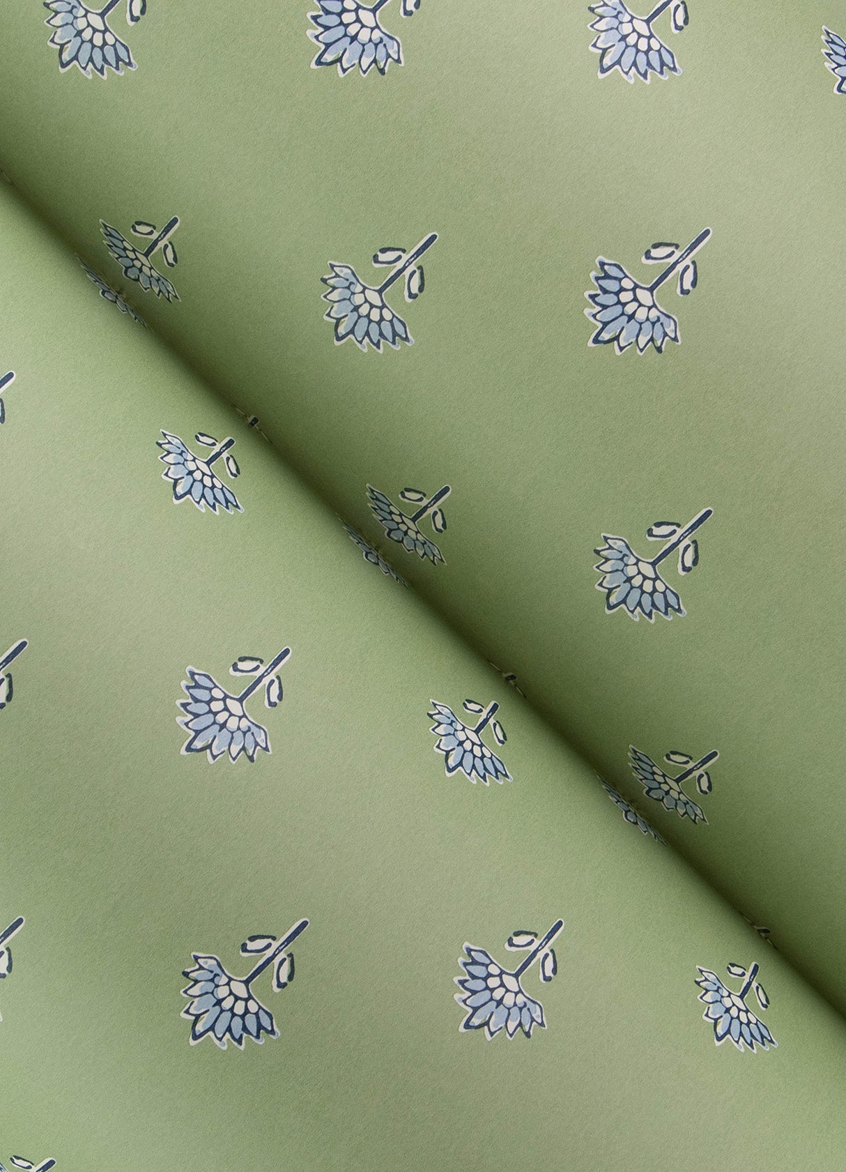 Surdiva Green by Chesapeake Floral Fan Wallpaper- Brewster 4148-27459