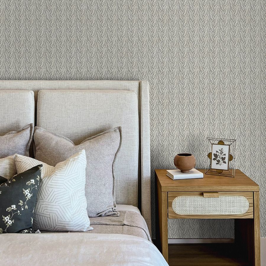 Coleus Charcoal by Chesapeake Leaves Wallpaper – Brewster Home Fashions 4148-27468