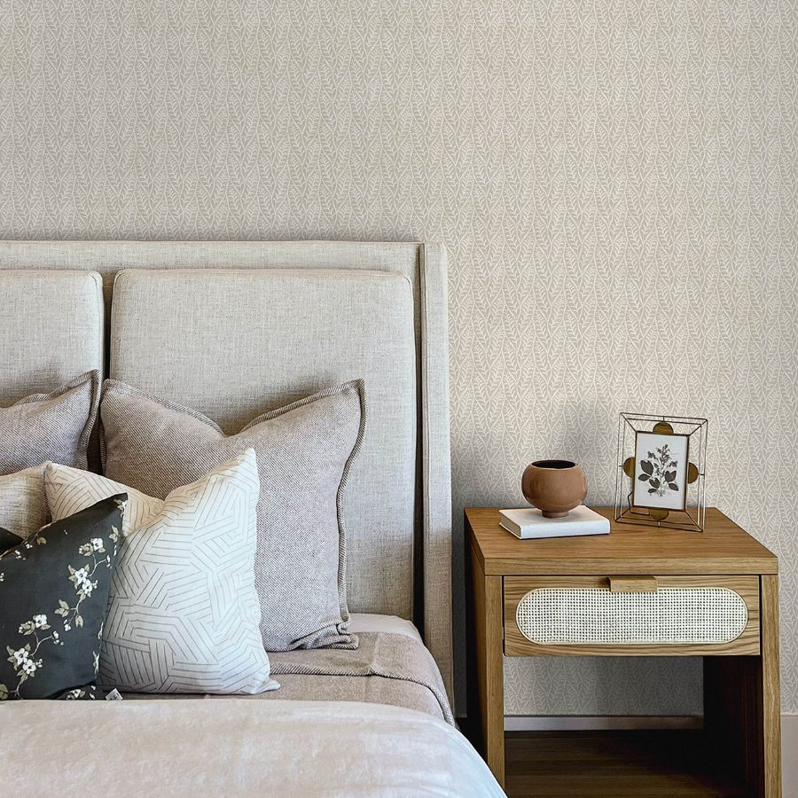 Coleus Grey by Chesapeake Botanical Leaves Wallpaper – Brewster Home Fashions 4148-27471