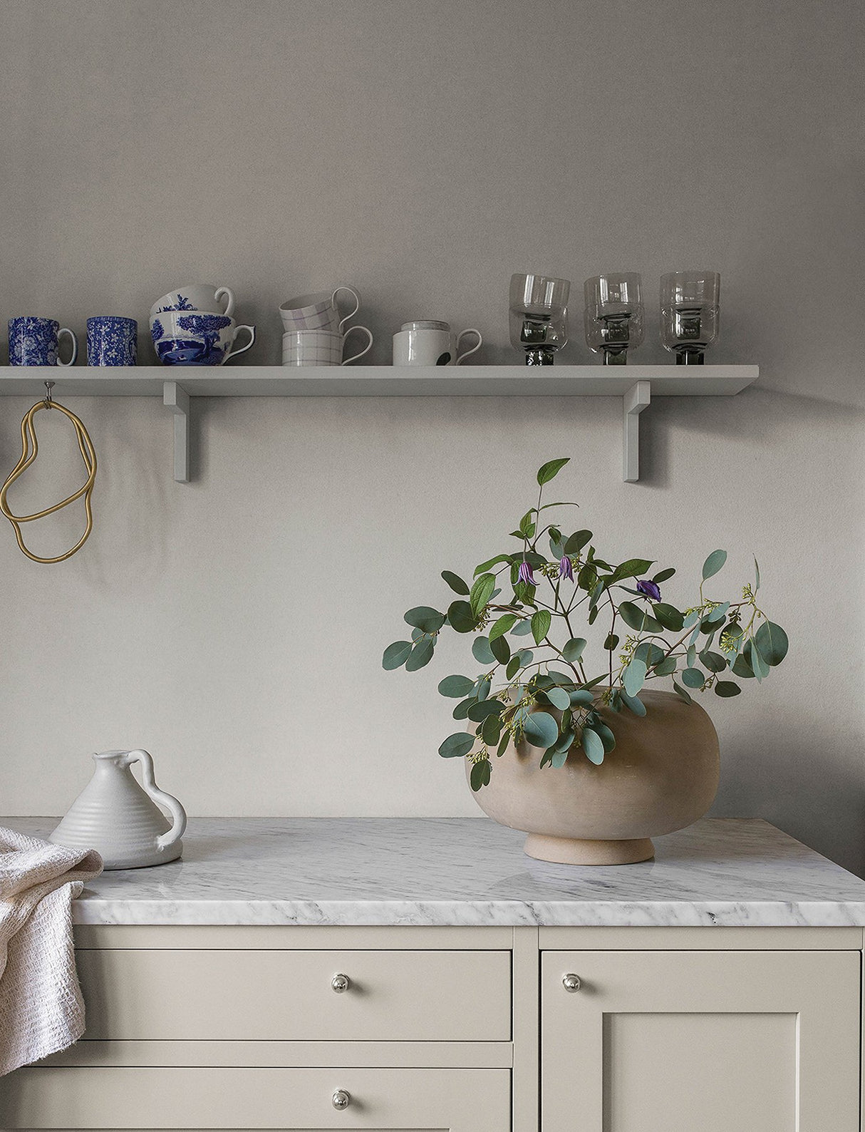 Parget Vide Dove Textured Wallpaper with Solid Plaster Motif - A-Street Prints 4153-77020