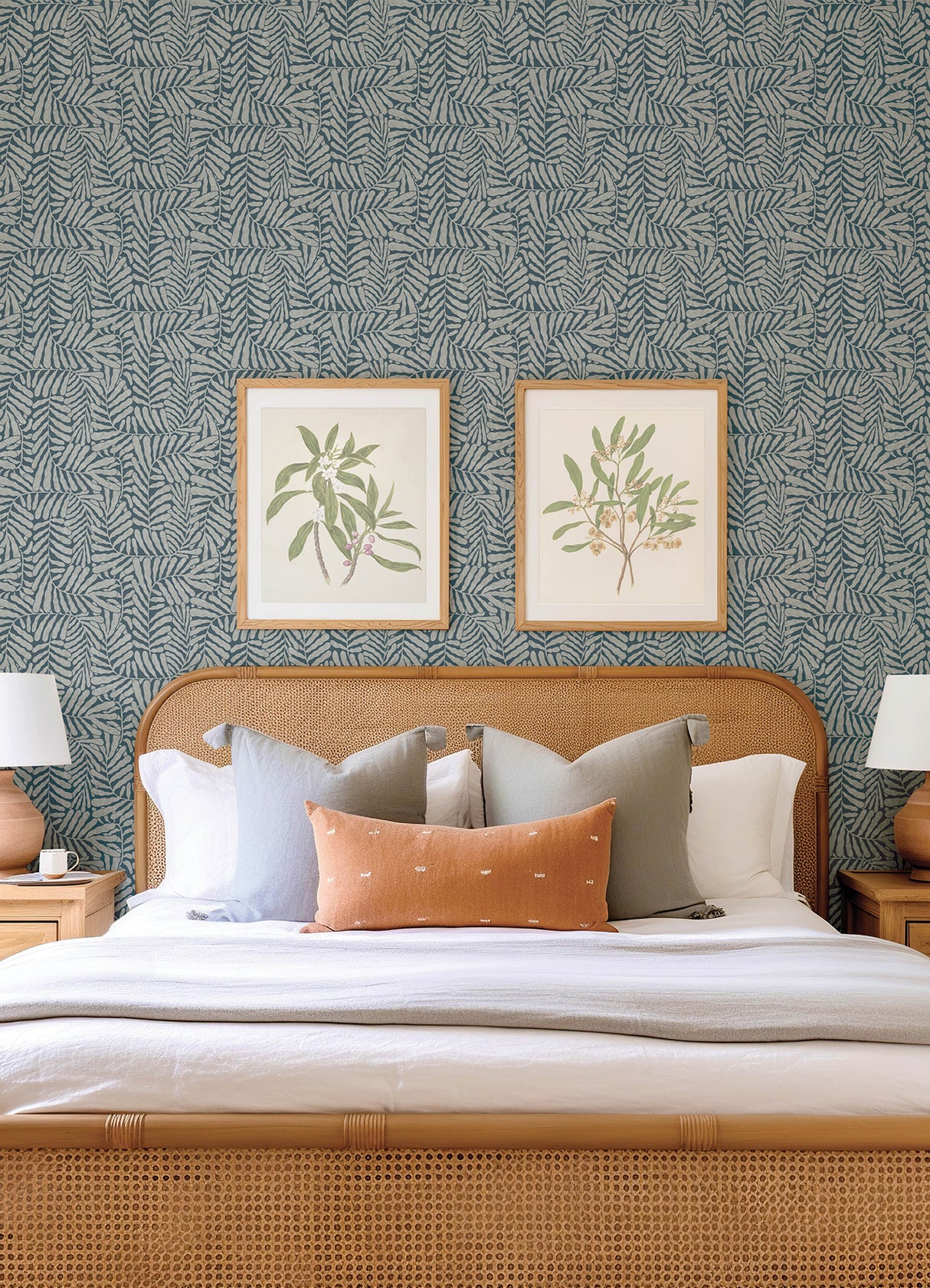 Gabriel Teal by Scott Living Fern Wallpaper- A-Street Prints 4155-27312