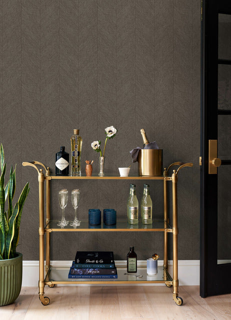 Kallam Chocolate by Scott Living Chevron Wallpaper – A-Street Prints 4155-27318