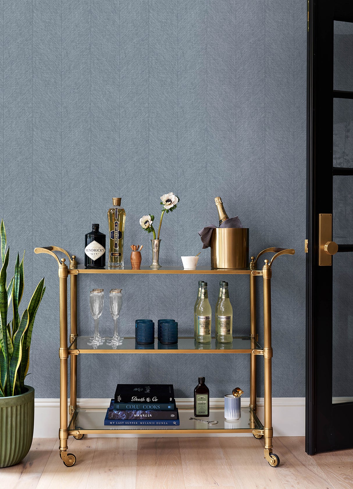 Kallam Light Blue by Scott Living Chevron Wallpaper – A-Street Prints 4155-27319