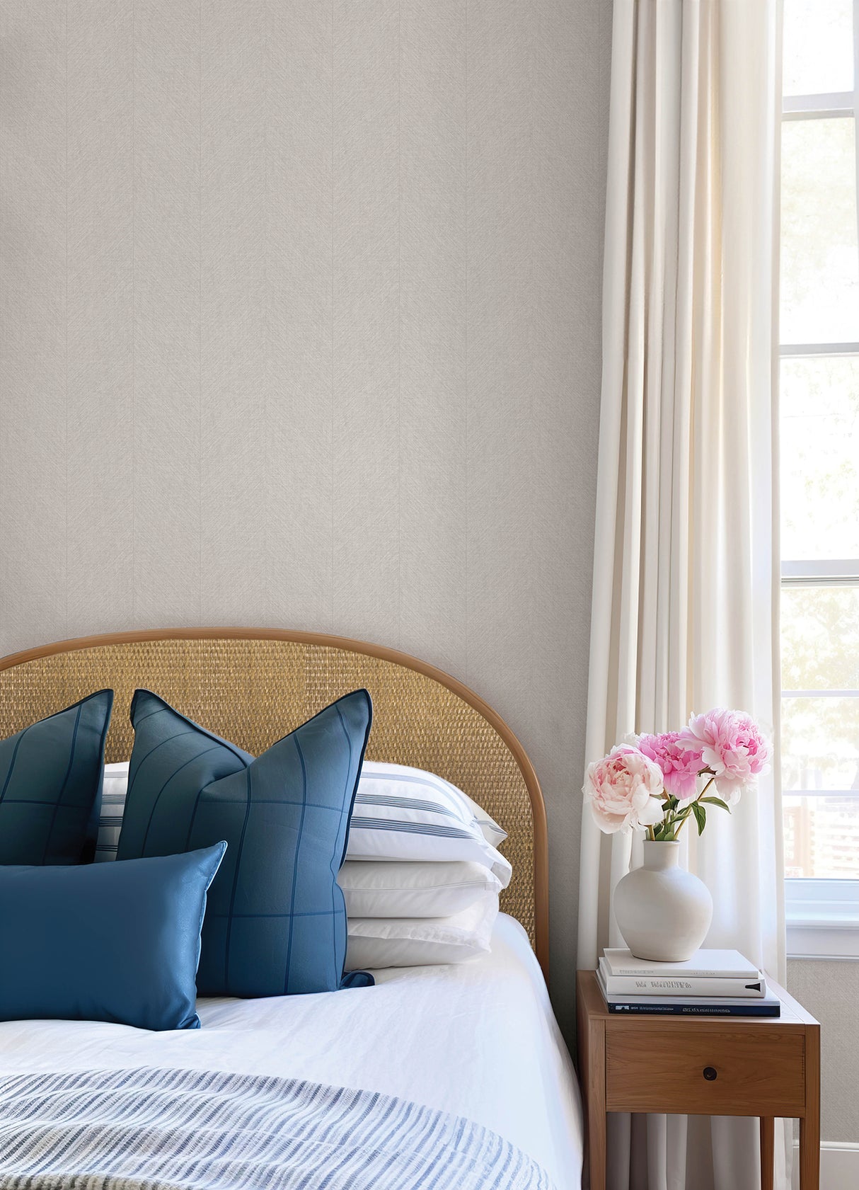 Kallam Pearl by Scott Living Chevron Wallpaper – A-Street Prints 4155-27322