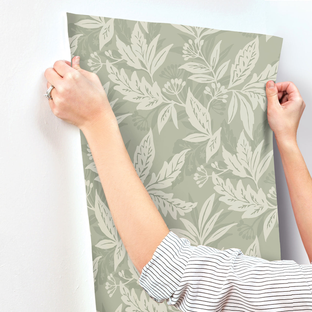 Anita Sage by Scott Living Woodland Floral Wallpaper – A-Street Prints 4155-27326