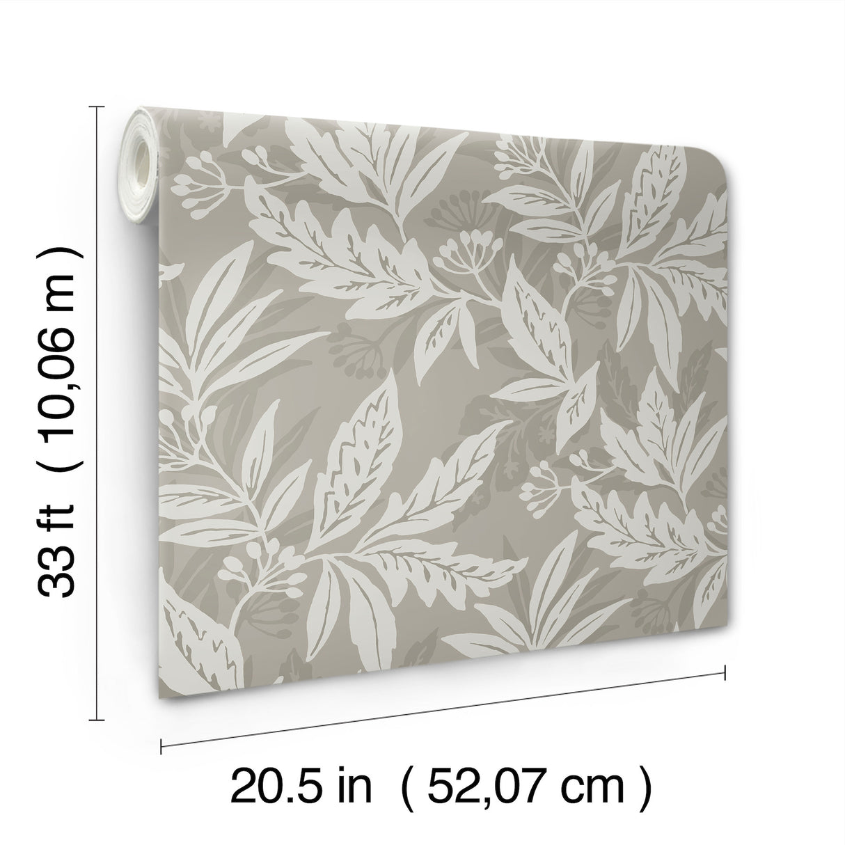 Anita Pewter by Scott Living Woodland Floral Wallpaper- A-Street Prints 4155-27327