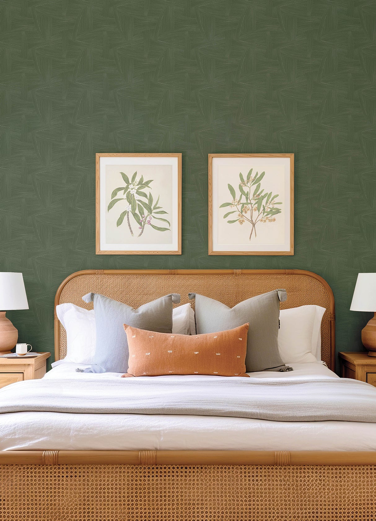 Reid Evergreen by Scott Living Woven Geometric Wallpaper – A-Street Prints 4155-27331
