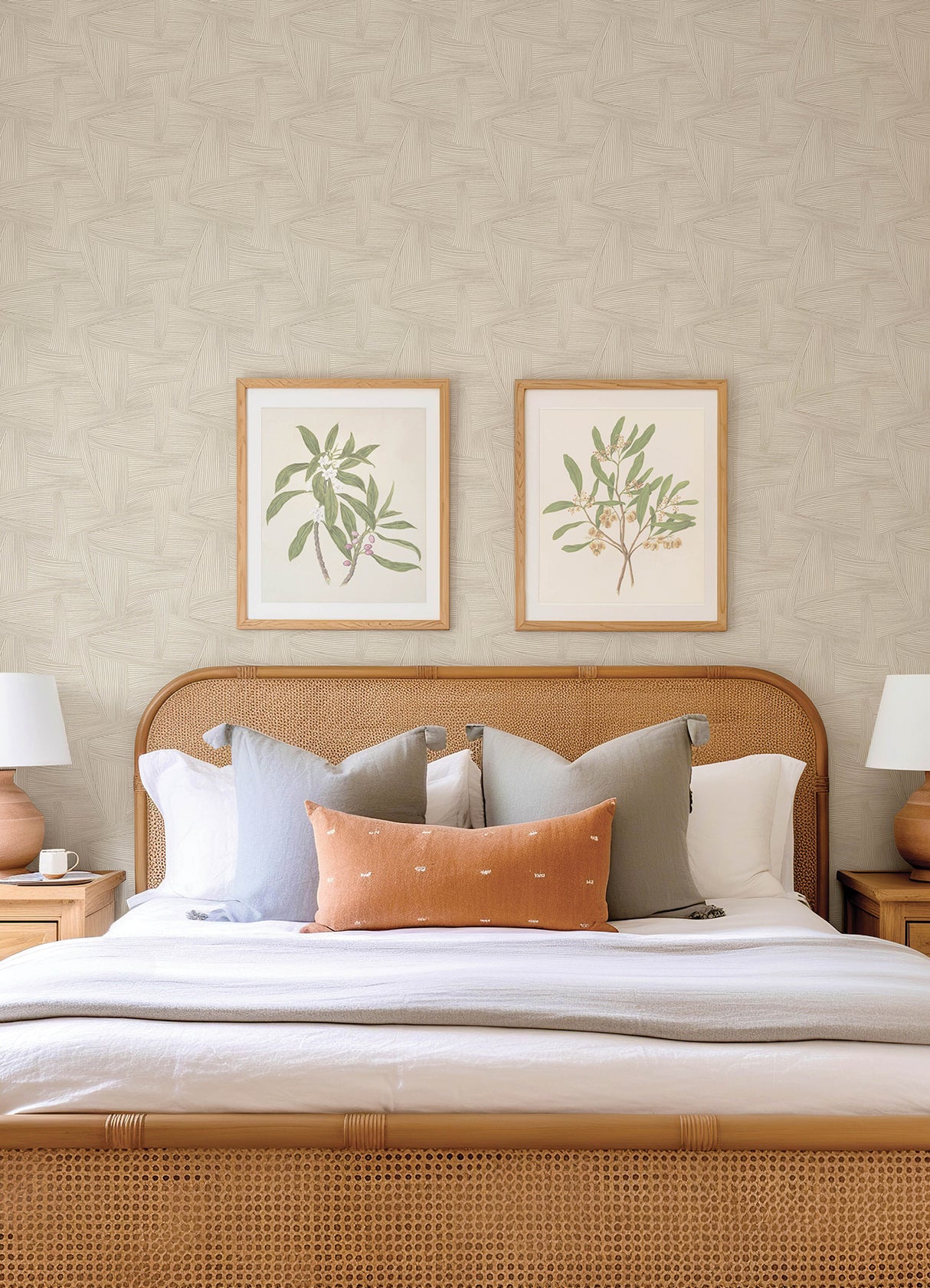 Reid Light Brown by Scott Living Woven Geometric Wallpaper – A-Street Prints 4155-27332