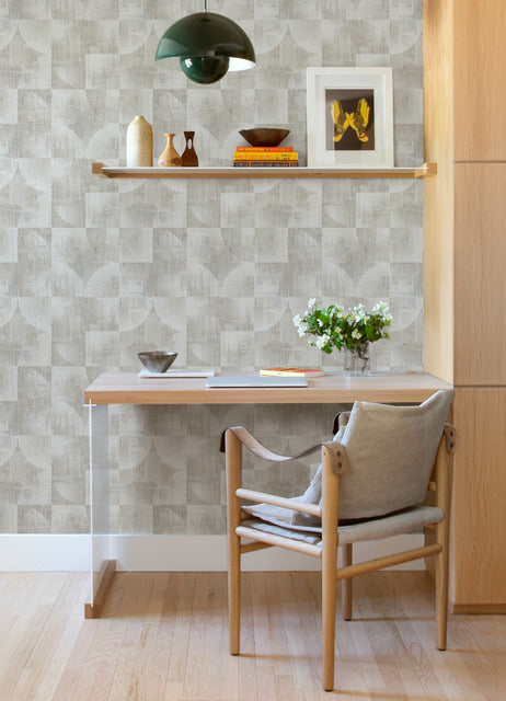 Woodbine Neutral by Scott Living Abstract Geometric Wallpaper- A-Street Prints 4155-27342