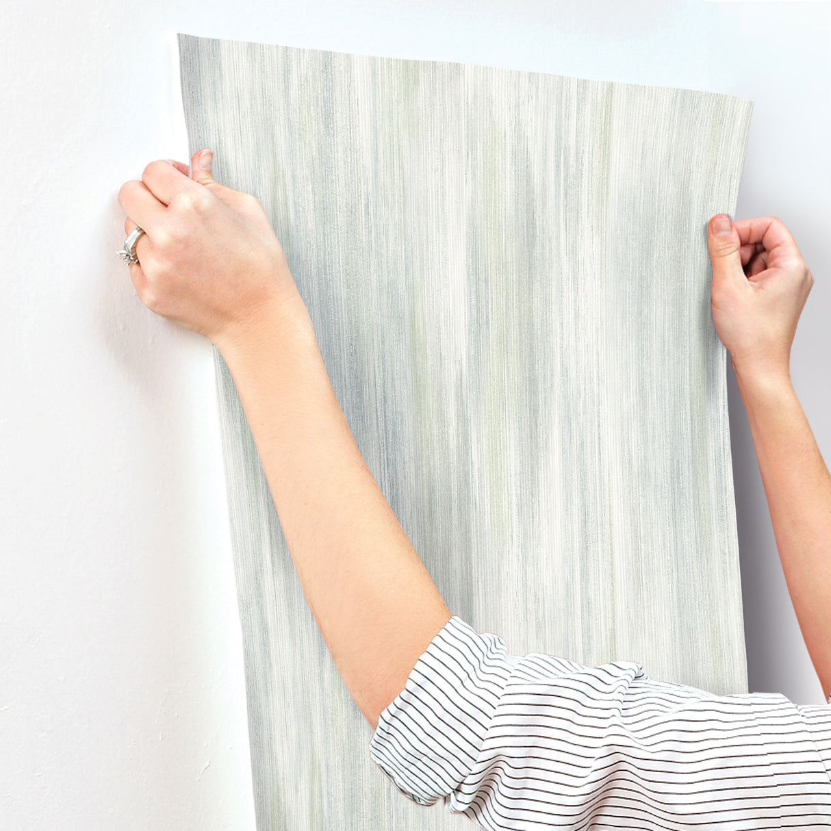 Elysian Sage by Scott Living Ikat Wallpaper – A-Street Prints 4155-27352