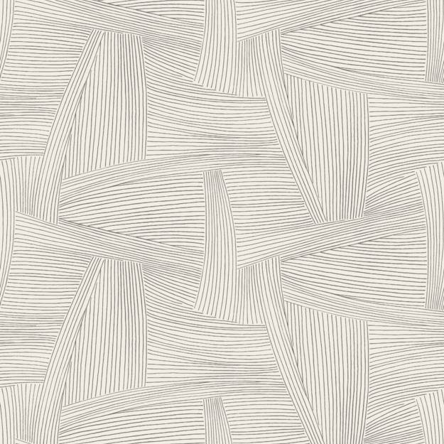 Reid Grey woven geometric wallpaper by A-Street Prints, abstract hand-drawn line pattern