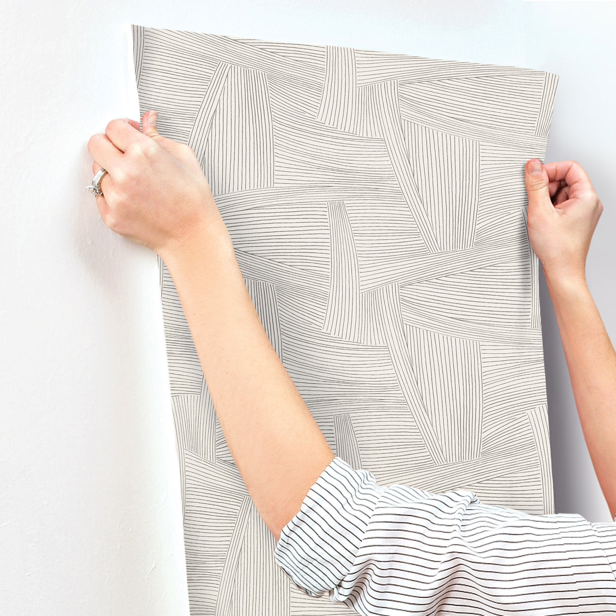 Reid Grey by Scott Living Woven Geometric Wallpaper- A-Street Prints 4155-27353