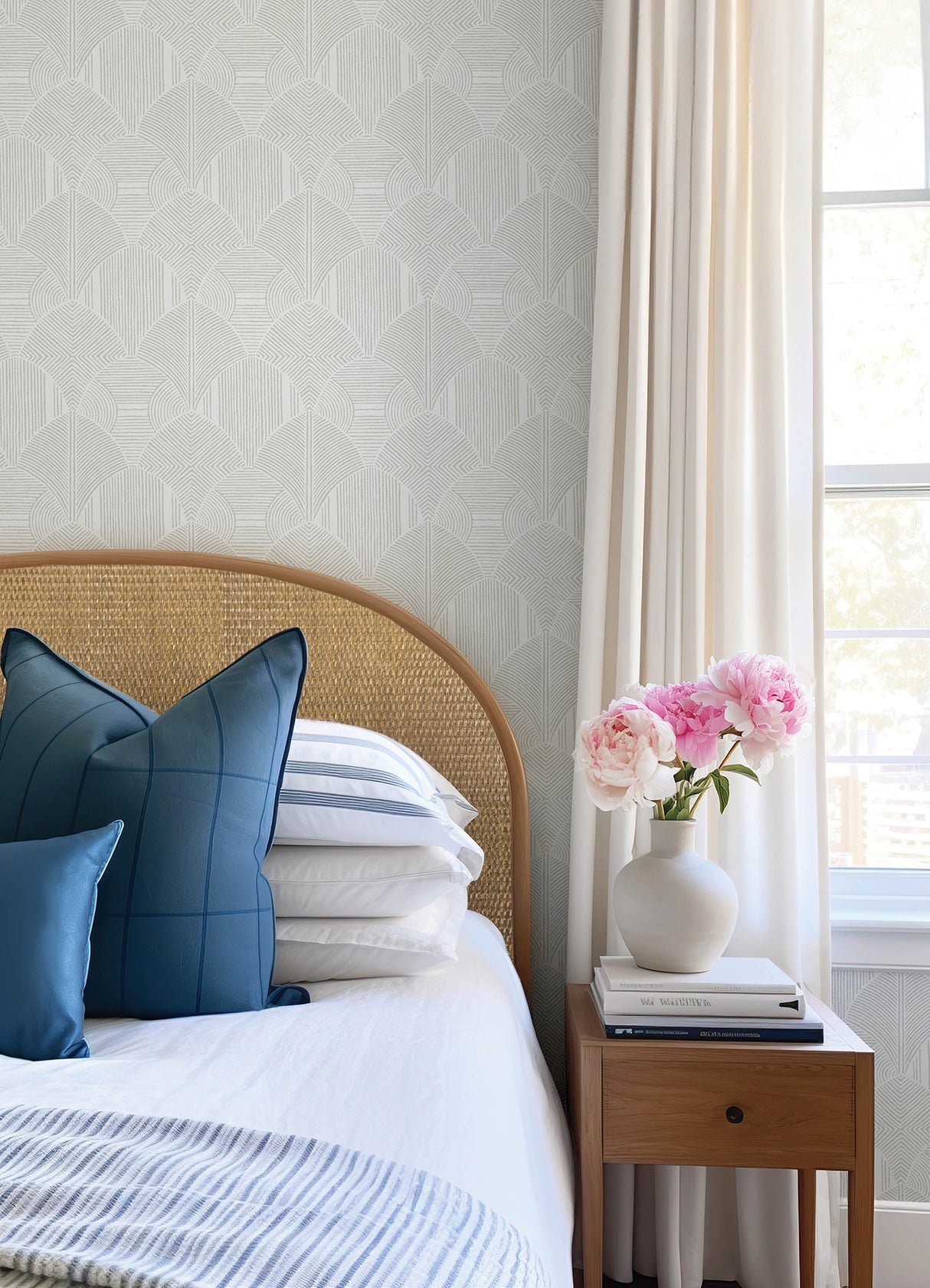 Meyberg Silver by Scott Living Geometric Wallpaper- A-Street Prints 4155-72806