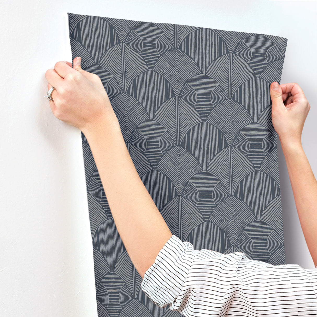 Meyberg Blue by Scott Living Geometric Wallpaper- A-Street Prints 4155-72807