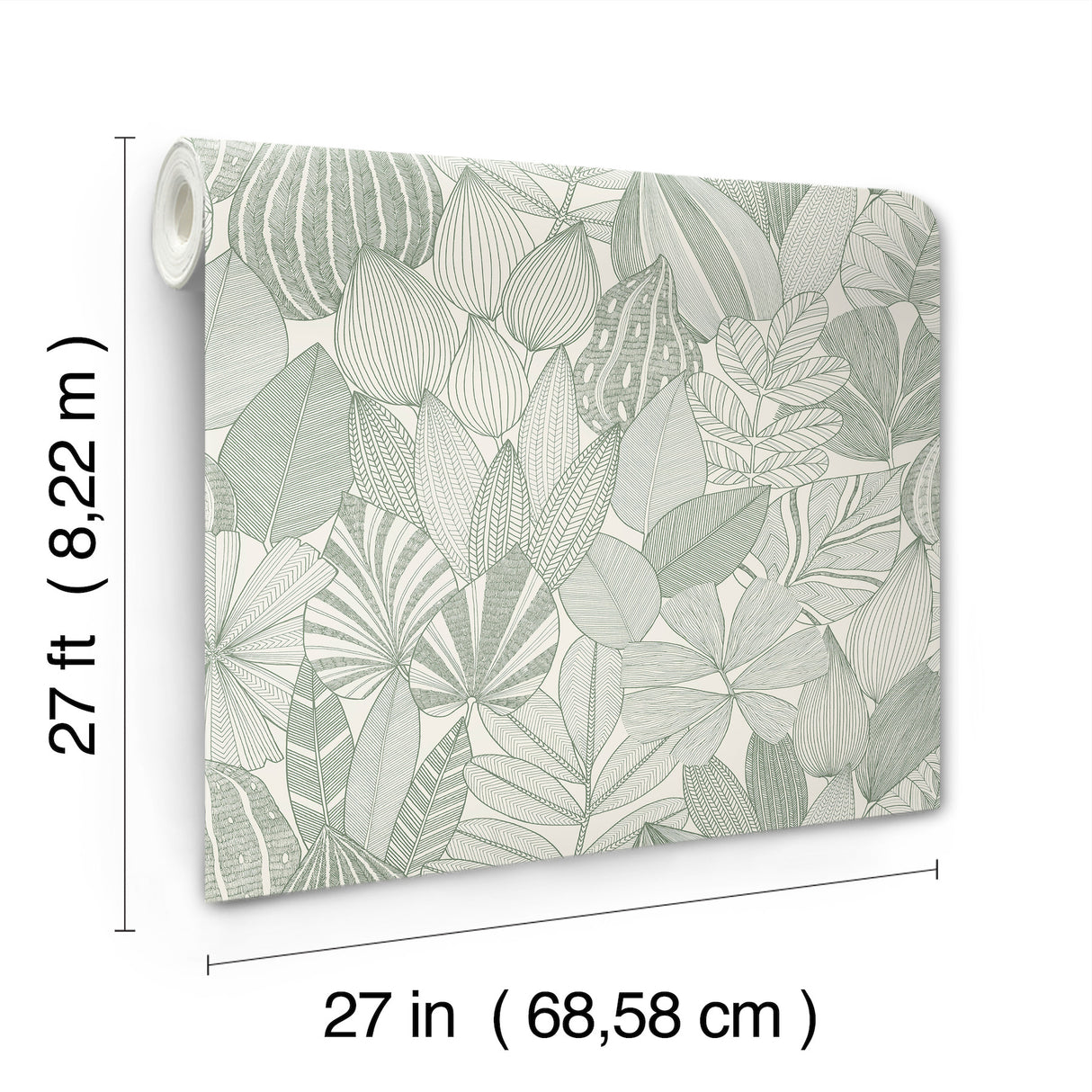 Mathias Green by Scott Living Botanical Wallpaper- A-Street Prints 4155-72811