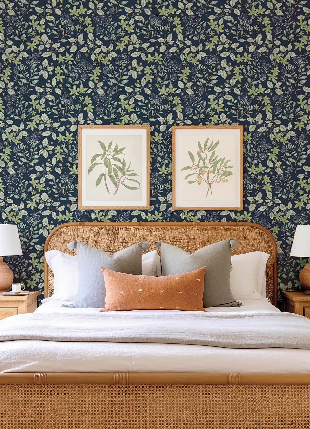 Mildred Indigo by Scott Living Botanical Trail Wallpaper- A-Street Prints 4155-72814