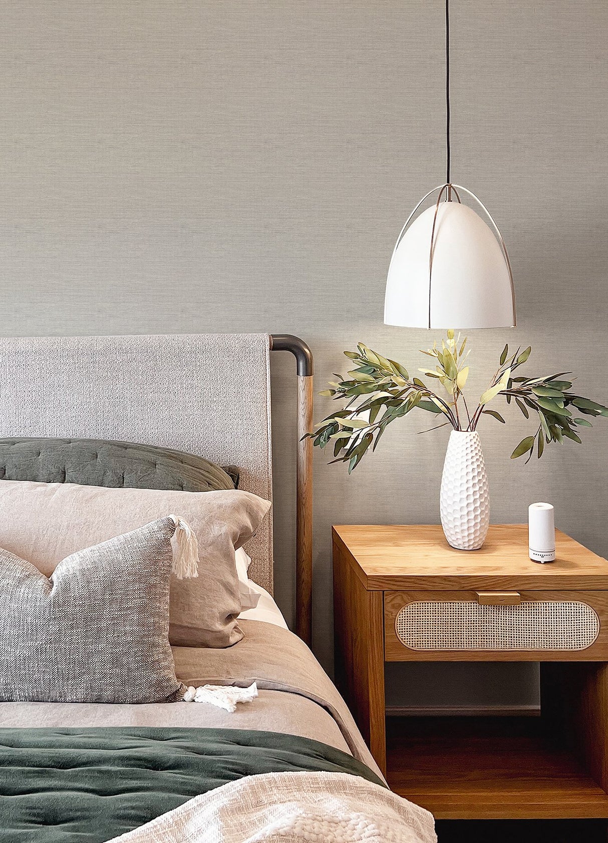 Agave Stone Faux Grasscloth Wallpaper with Textured Faux Grasscloth Pattern - Advantage 4157-24279