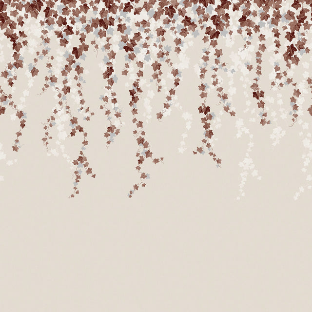 Trailing Ivy Brown Wall Mural with Country Nature Vines Motif - Advantage 4164-50941
