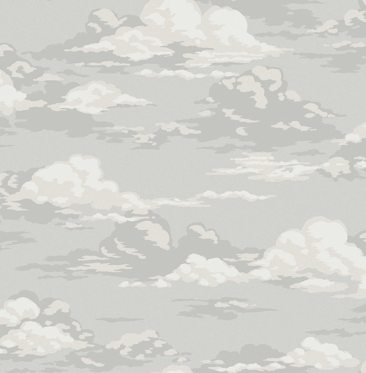 Cumulus Grey Clouds Wallpaper with Whimsical Graphics Cloud Motif - Advantage 4164-M1810