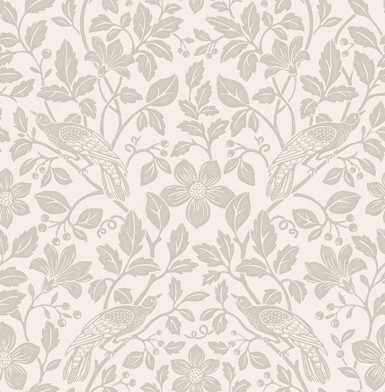 Marlow Bone Bird Vine Wallpaper with Farmhouse Birds Pattern - Advantage 4164-M1815