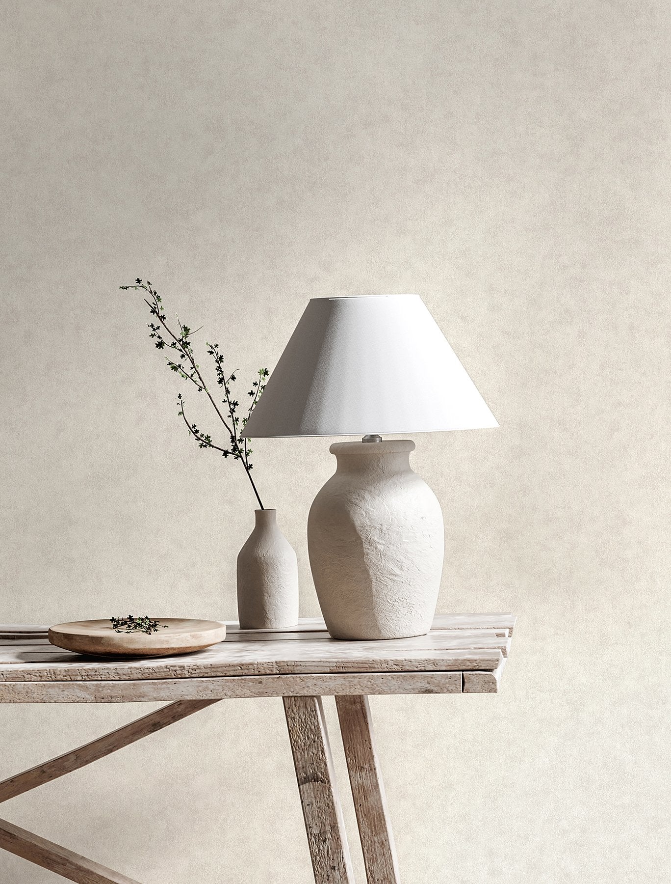 Heritage Light Grey Plain Wallpaper with Textured Solid Motif - Advantage 4164-M1836