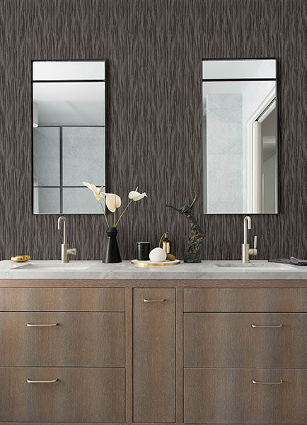 Kahuna Pewter by Advantage Waves Wallpaper- Brewster Home Fashions 4168-17726