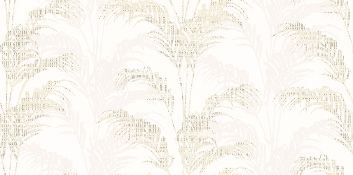 Rattan Ivory Palm Wallpaper in Ivory by Advantage – SKU 4168-17735