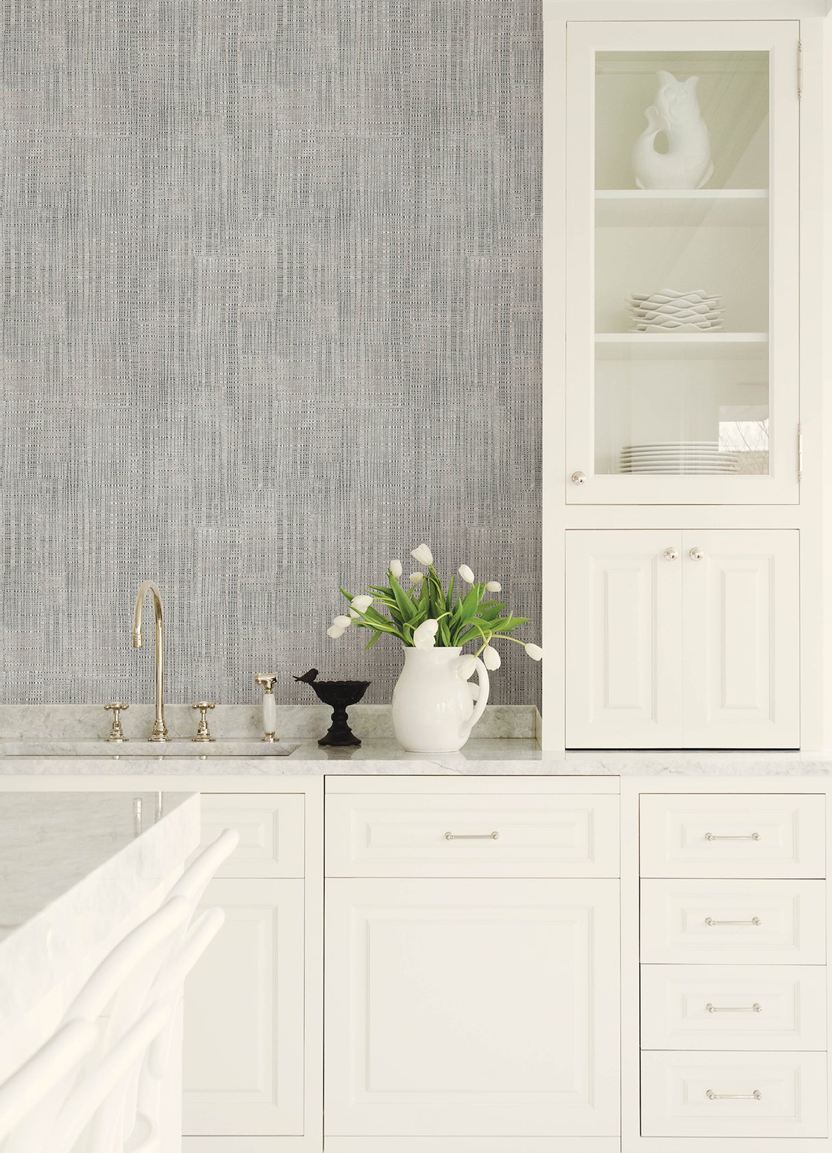 Rattan Silver by Advantage Weave Wallpaper- Brewster Home Fashions 4168-17738