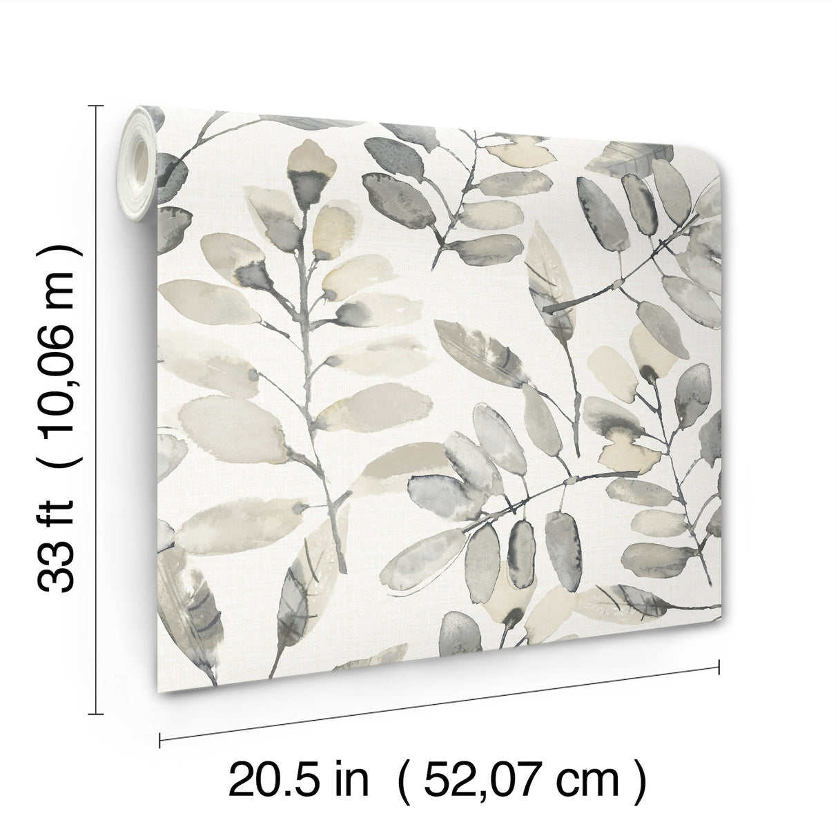 Pinnate Charcoal by Chesapeake Leaves Wallpaper – Brewster Home Fashions 4169-13910