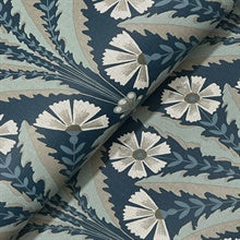 Tap Root Dark Blue by Chesapeake Floral Damask Wallpaper – Brewster Home Fashions 4169-27600