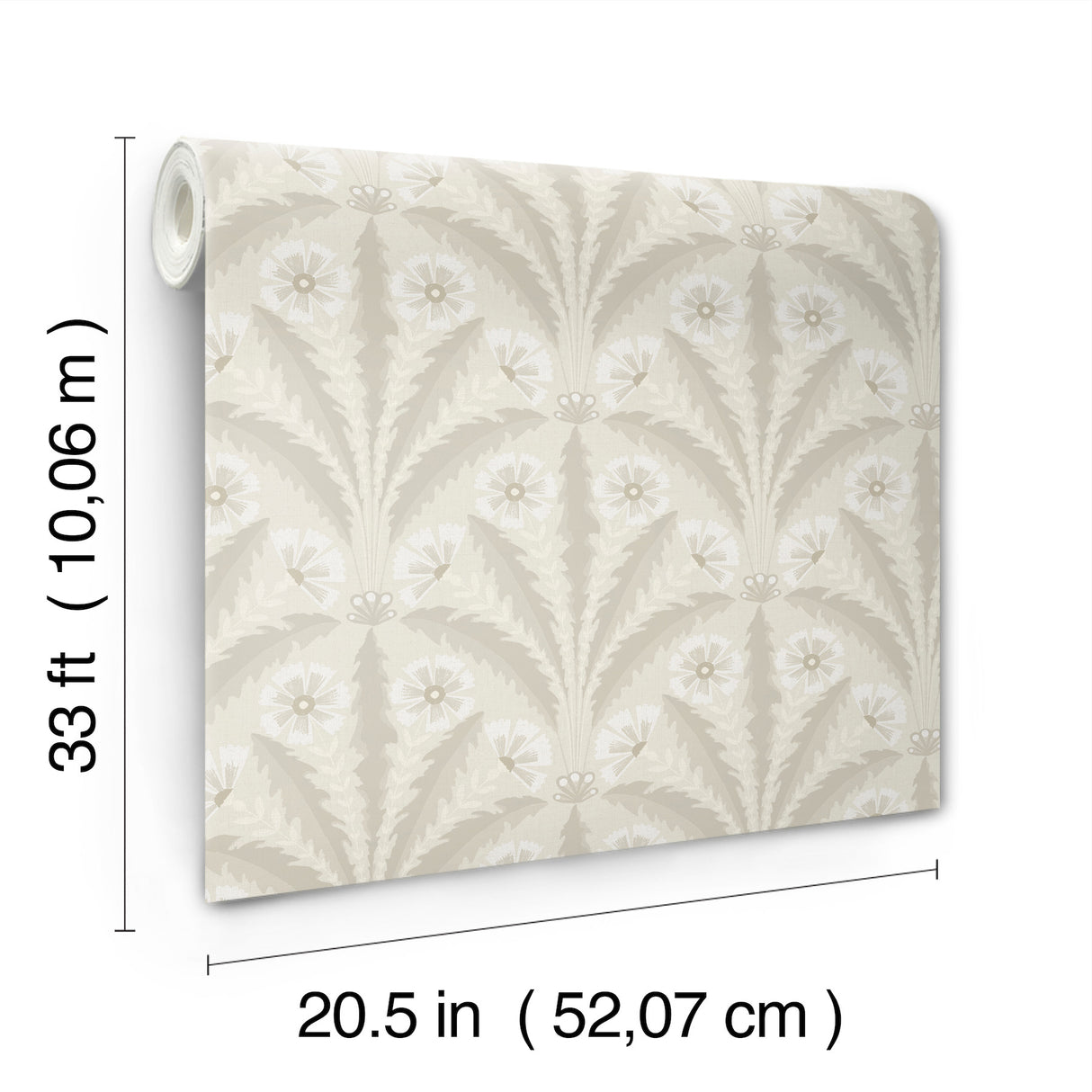 Tap Root Beige by Chesapeake Floral Damask Wallpaper – Brewster Home Fashions 4169-27603