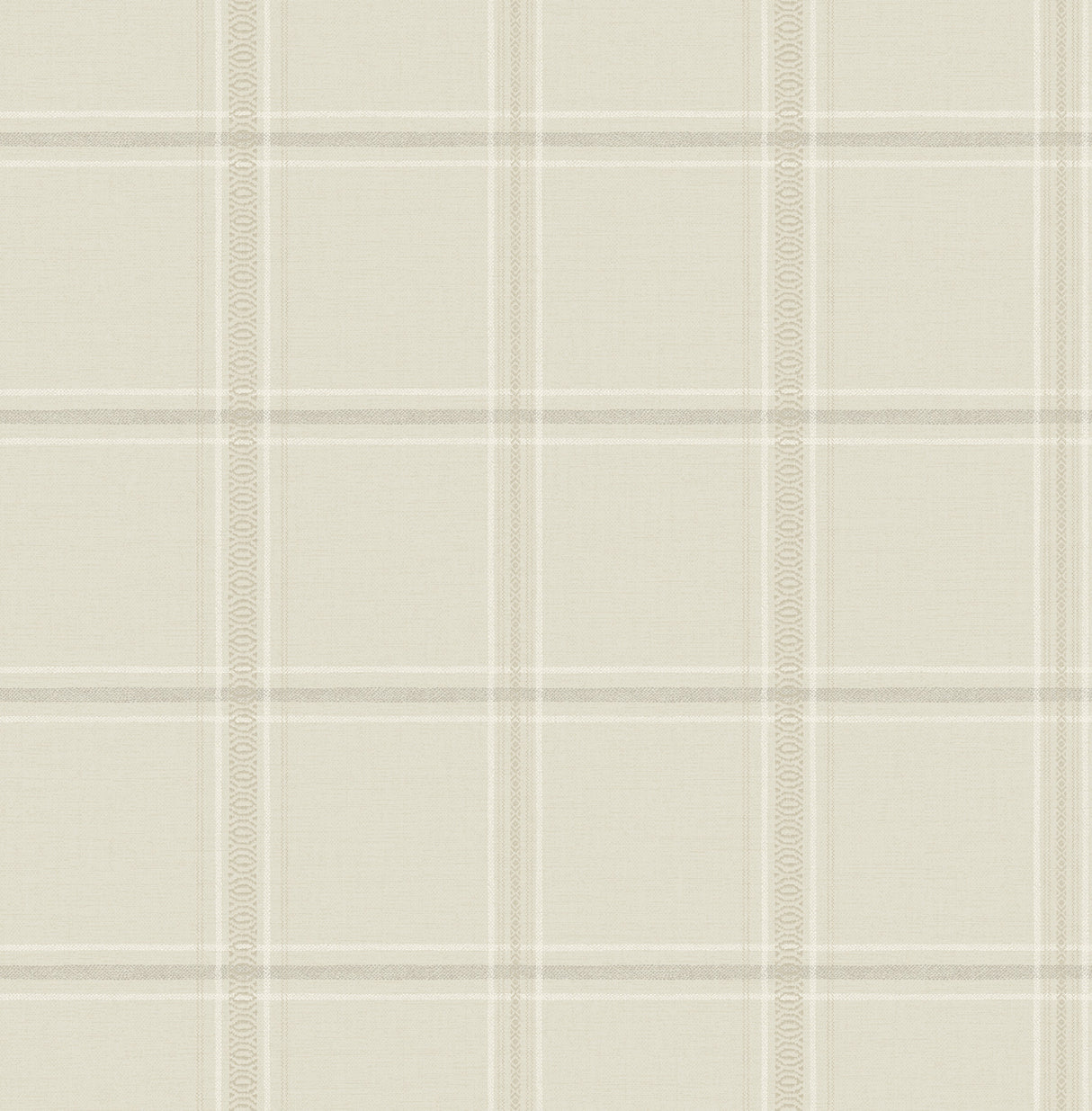 Auberge Ivory Plaid Wallpaper – Chesapeake 4169-27607