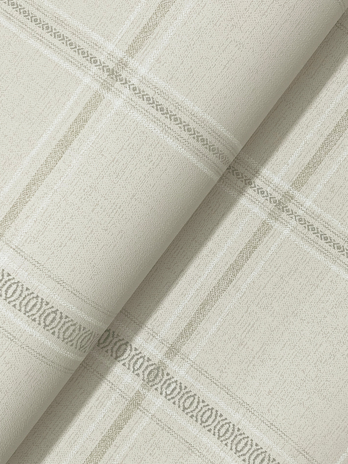 Auberge Taupe by Chesapeake Plaid Wallpaper – Brewster Home Fashions 4169-27608