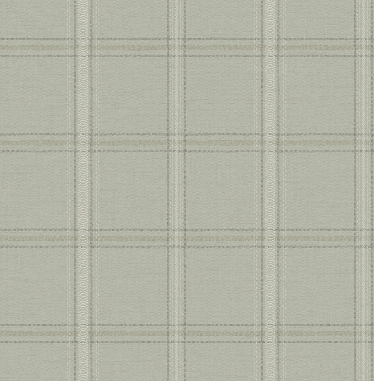 Auberge Sage Plaid Wallpaper by Chesapeake