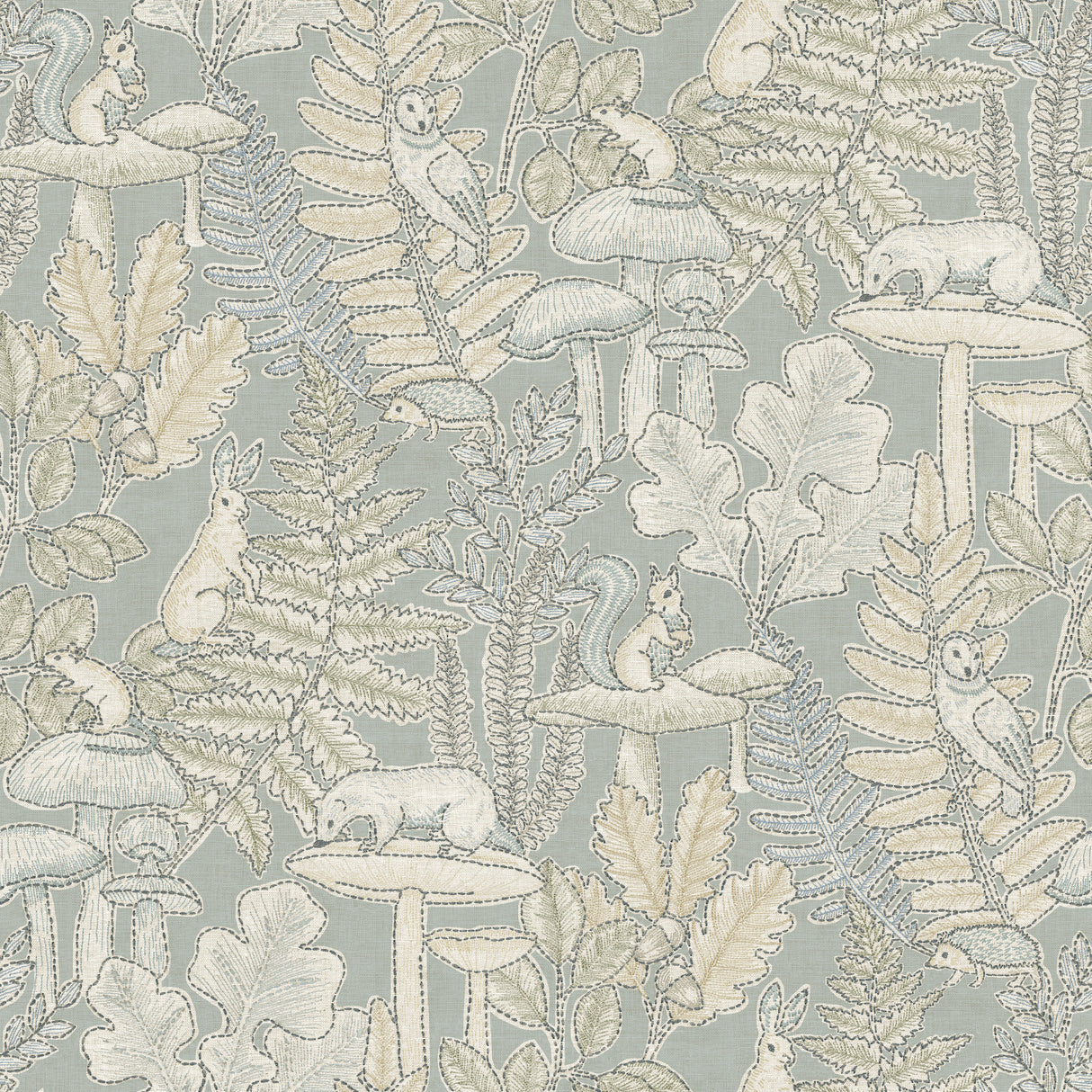 Holt Seafoam Woodland Wallpaper by Chesapeake – 4169-83104