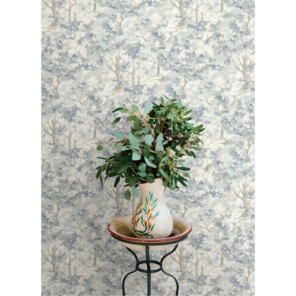Thicket Blue by Chesapeake Forest Wallpaper – Brewster Home Fashions 4169-83108