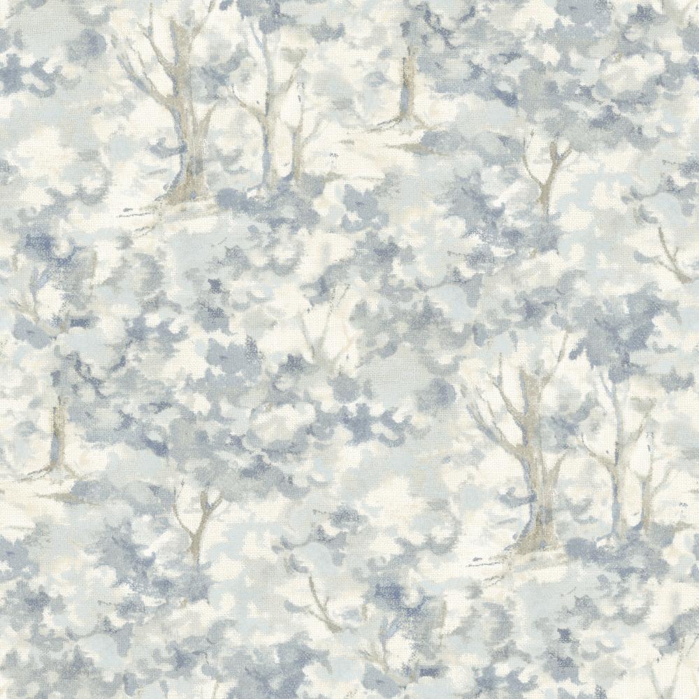 Thicket Blue Forest Wallpaper by Chesapeake, 20.5 in x 33 ft roll