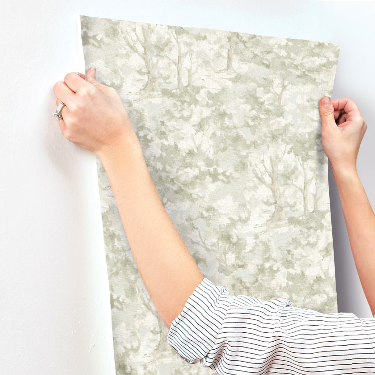 Thicket Sage by Chesapeake Forest Wallpaper – Brewster Home Fashions 4169-83109